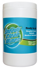 SPEEDY CLEAN DETERGENT WIPES     TUB/100