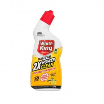 WHITE KING TOILET GEL D/STRENGTH LEMON 475ML EA