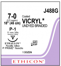 SUTURE VICRYL CTD 7/0 45CM (J488G)      BOX/12