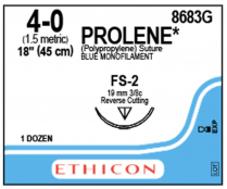 SUTURE PROLENE 4/0 19MM (8683G)      BOX/12