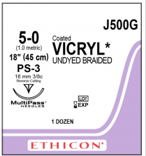 SUTURE VICRYL 5/0 16MM (J500G)           BOX/12