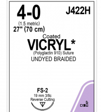 SUTURE VICRYL CTD 4/0 19MM (J422H)    BOX/36