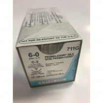 SUTURE SILK 6/0 C-2 30CM (711G)           BOX/12