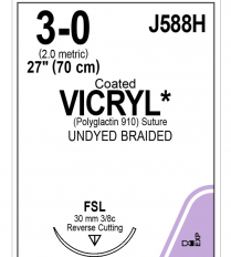 SUTURE VICRYL 3/0 30MM 70CM (J588H) BOX/36