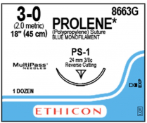 SUTURE PROLENE 3/0 24MM 45CM (8663G)   BOX/12