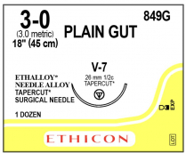 SUTURE PLAIN GUT 3/0 26MM 45CM (849G)  BOX/12