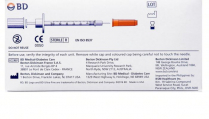 SYRINGE 1ML INSULIN 30G (326702) BOX/100