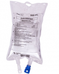 GLUCOSE 5%  IV 500ML BAG  (K691521)              EACH