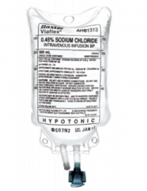 SODIUM CHLORIDE 0.45% 500ML IV BAG (1313) CTN/18