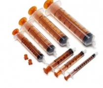 SYRINGE ORAL 30ML CLEAR /ORANGE PLUNGER (302836) BX/56