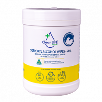 PLASTIC FREE ISOPROPYL 70% ALCOHOL WIPE 15X30CM TUB75