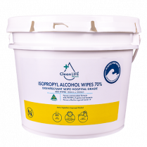 PLASTIC FREE ISOPROPYL 70% ALCOHOL WIPE TUB/400