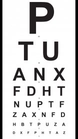 EYE CHART 3 METRE CARDBOARD               EACH