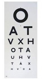 EYE CHART TEST 6M FOLDING SNELLEN (SDT-355-TVH) EA