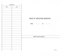 DRUG OF ADDICTION REGISTER BOOK (MR/777) EA