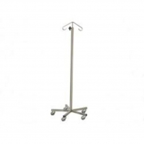 I.V. POLE STAINLESS STEEL HEAVY BASE (AX219) EACH