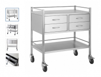 TROLLEY DOUBLE 4 DRAW 2 OVER 2 80X50X90CM (SSTD04)