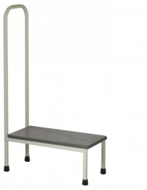 STOOL ONE STEP WITH HAND RAIL (AX378)   EACH