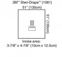 DRAPE OPHTHALMIC INCISE 130X130MM (1061) EA