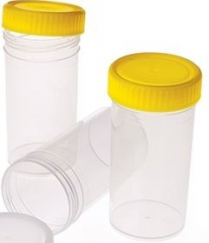 JAR SAMPLE 120ML  YELLOW CAP UNLAB (S10844-04) CTN/264