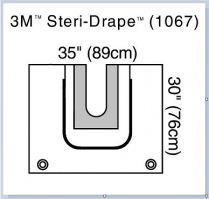 STERI-DRAPE U-DRAPE 87X74CM (1067)  BOX5