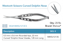 MMSU1213S WESTCOTT SCISSOR CVD DOLPHIN NOSE PK/5