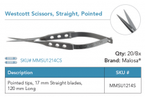 MMSU1214S WESTCOTT SCISSORS SHARP STR ST PK/5